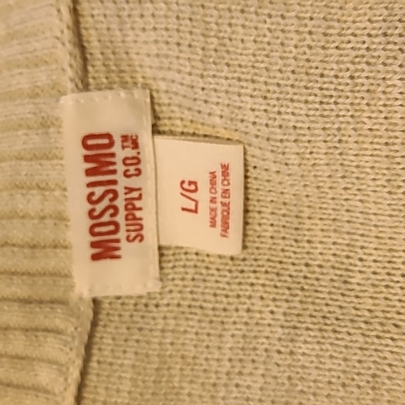 Mossimo Tan Crochet Crop Top Light Sweater Sz L - Picture 5 of 6